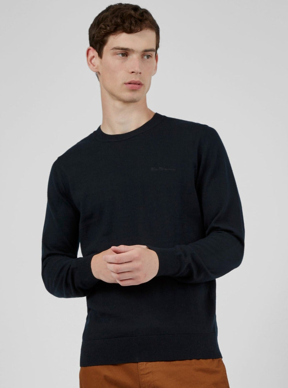 Knitwear Ben Sherman Signature Crewneck Noir | DFR-82221645